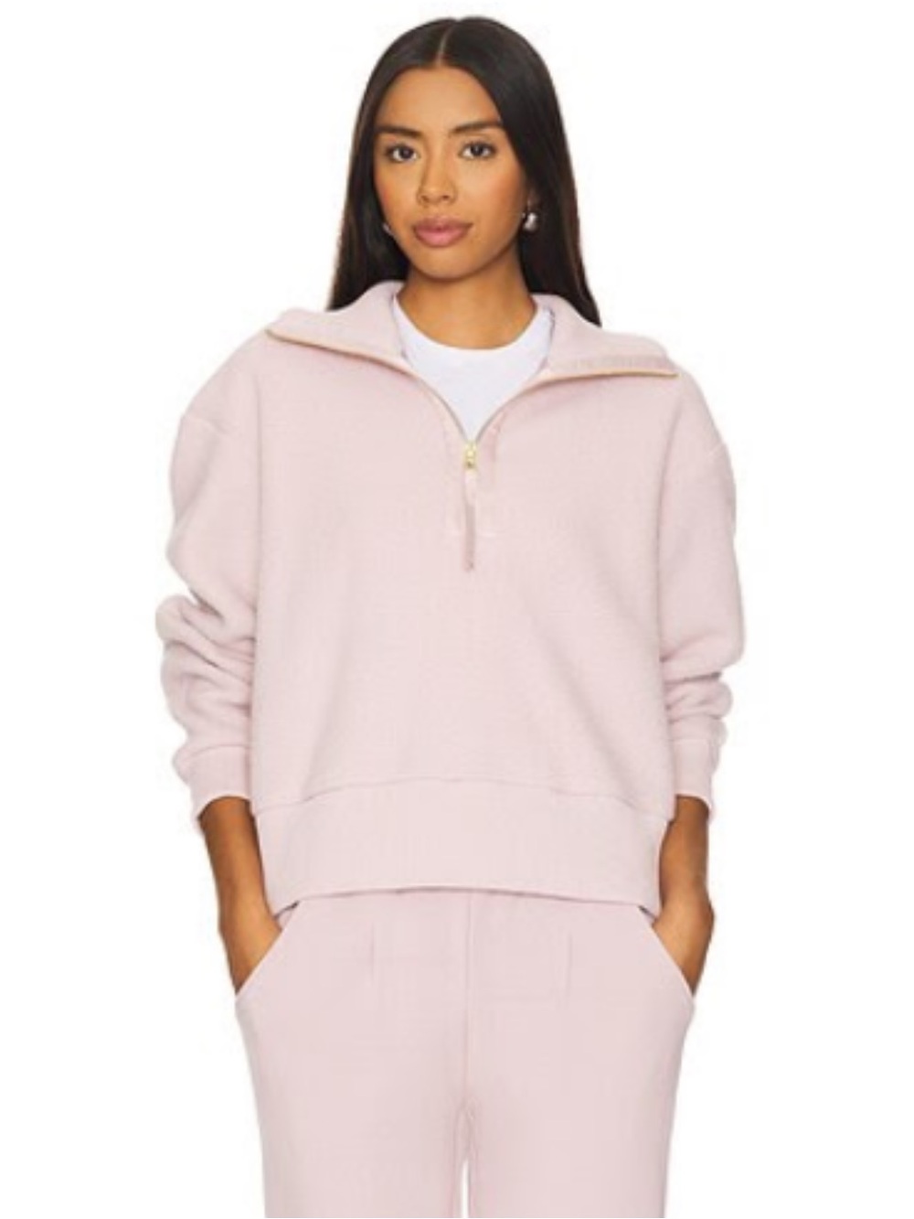 Varley Roselle Half Zip Sweatshirt in Burnished Lilac